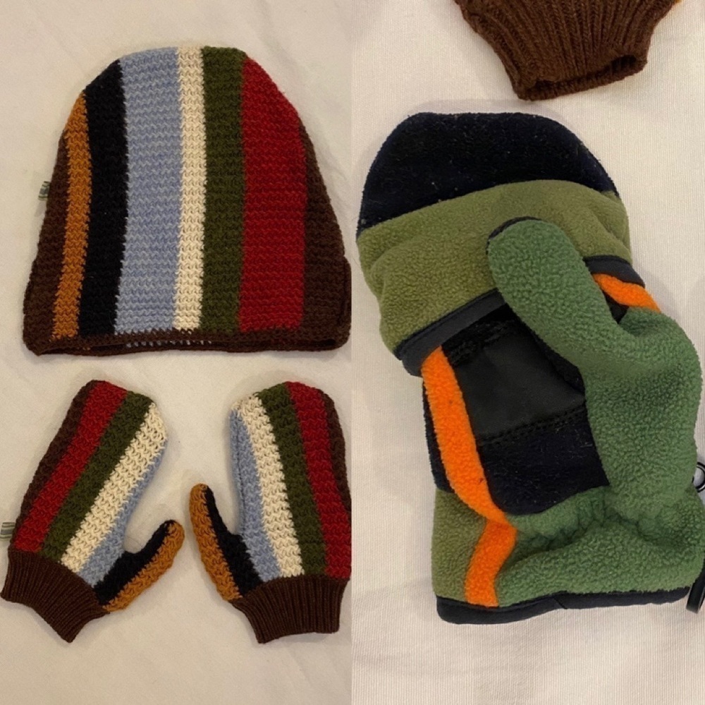 Babystyle, GAP Lot of 3 Boys Kids Gloves ,Mittens, Beanie Size S/M